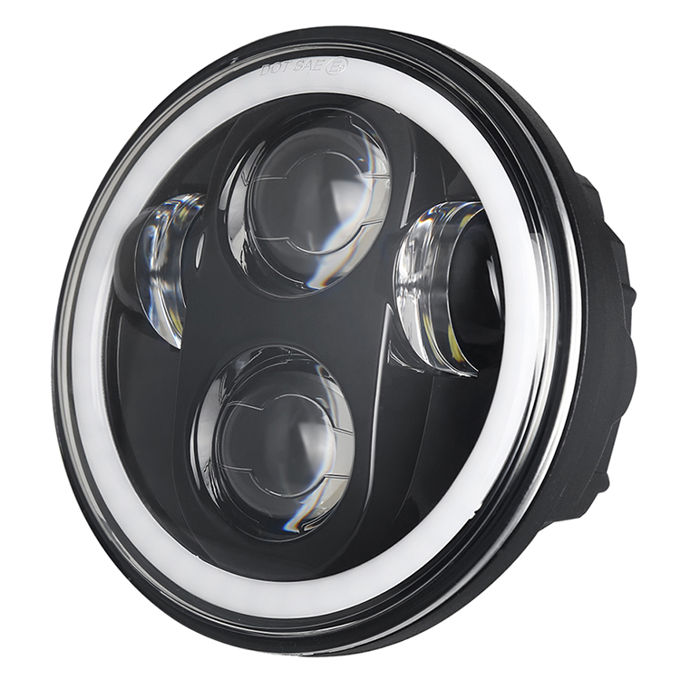 5.75 palcový LED světlomet s DRL otočným halo prstenem