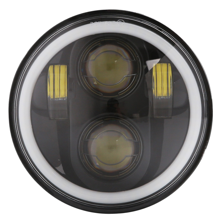 5.75 palcový LED světlomet s DRL otočným halo prstenem