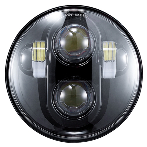 Schwarz / Chrom 5.75 Zoll Motorradprojektor LED-Scheinwerfer für Motorrad Dyna Harley