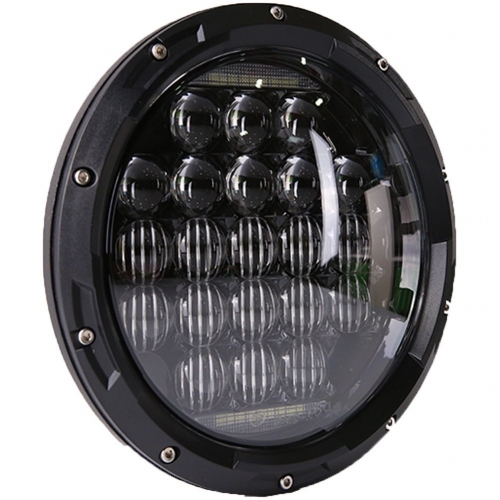 63W Chrome Black 7 inch Led Headlights for Jeep Wrangler TJ 1997-2006 with High Low Beam