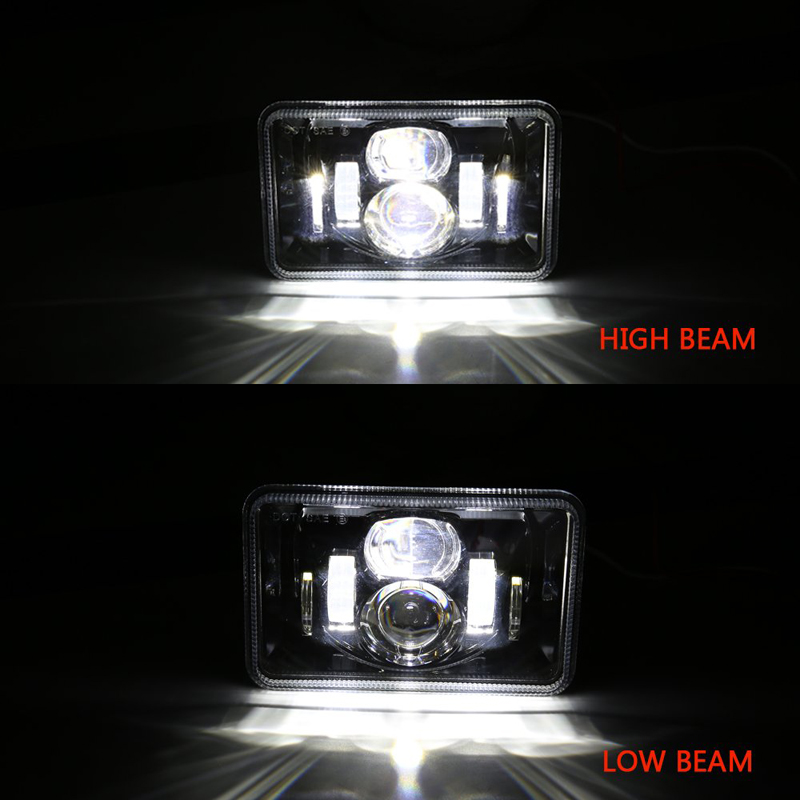 4X CREE 4x6" LED Headlights for Kenworth T800 T600 T400 W900B Classic 120/132 HK