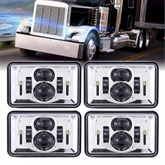 Faróis de caminhão LED DOT SAE 4x6 para Kenworth T400 T600 T800 W900B W900L