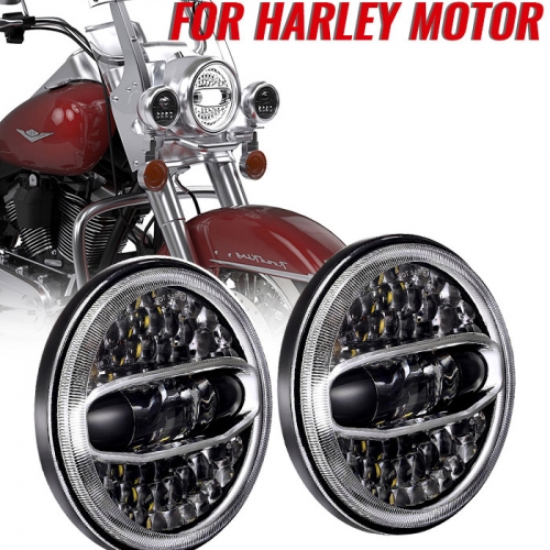 Yangi 7 dyuymli proektor Harley Davidson Harley uchun 108W DOT E9 Led mototsikl farasi
