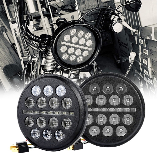 5.75 Zoll LED-Scheinwerfer für Harley Davidson Sportsters Dyna FXSTS FXDWG 5 3/4 "Motorradscheinwerfer Zubehör