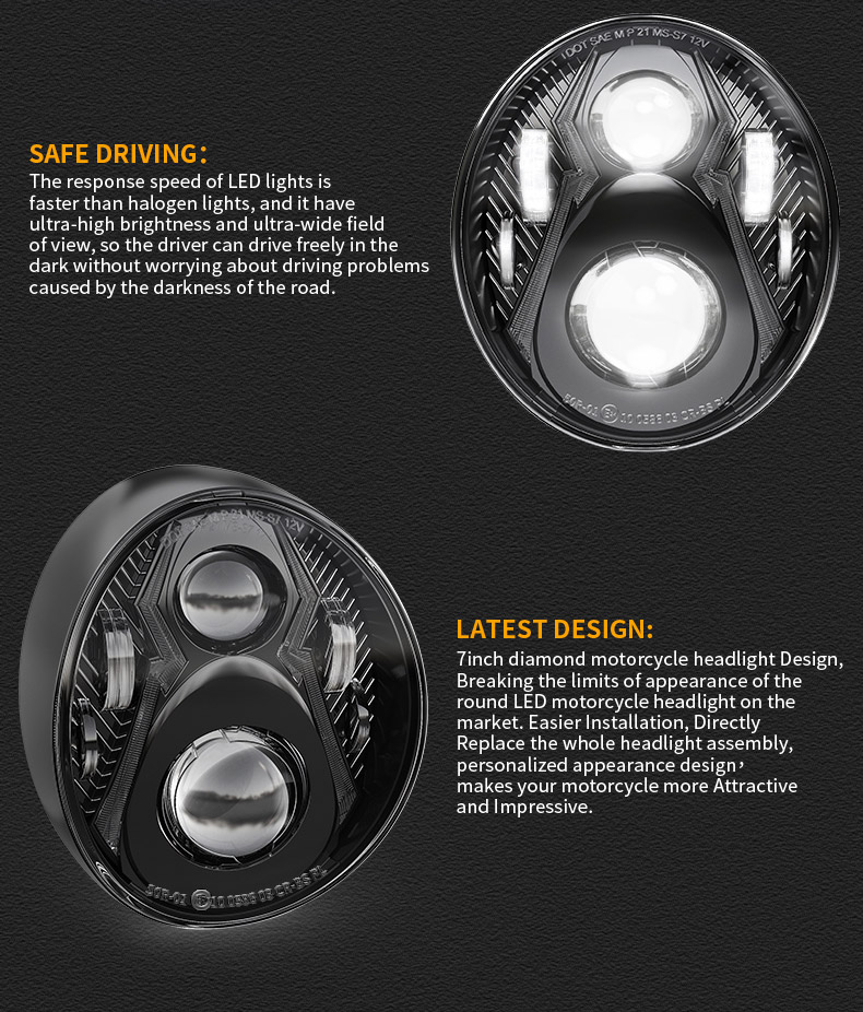 Harley Davidson Vorteile von Breakout-LED-Scheinwerfern