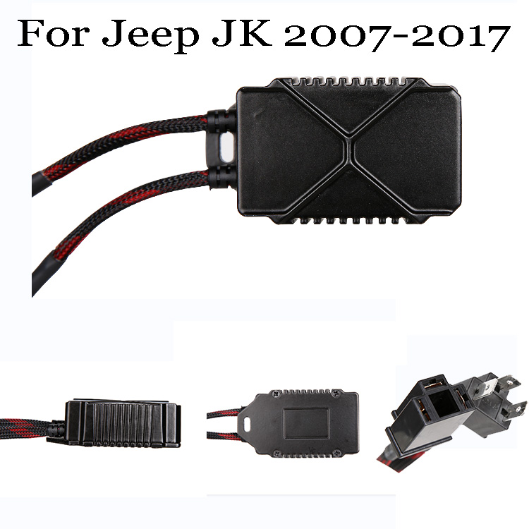 Jeep Wrangler Decodificador de adaptador de bus de lata anti parpadeo de faro led JK