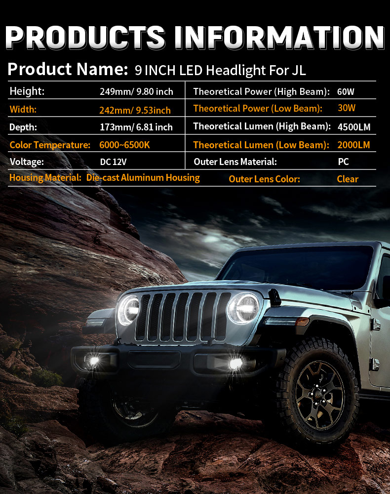 Jeep Wrangler Informace o LED světlometech MOAB