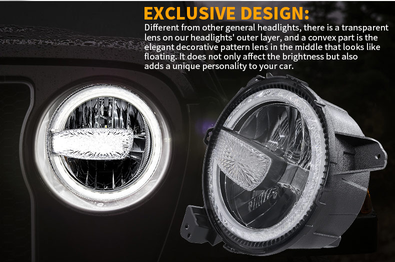 Jeep Wrangler MOAB led headlights Exclusive Design