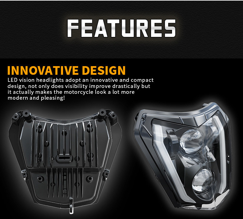 Farol LED KTM EXC Design Inovador