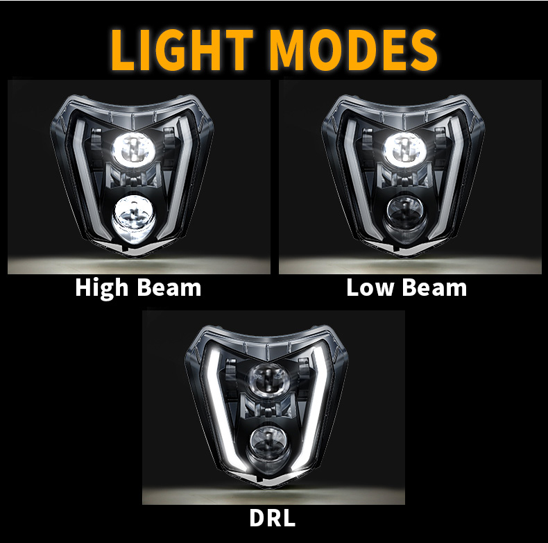 KTM EXC LED Headlight Bead Modes