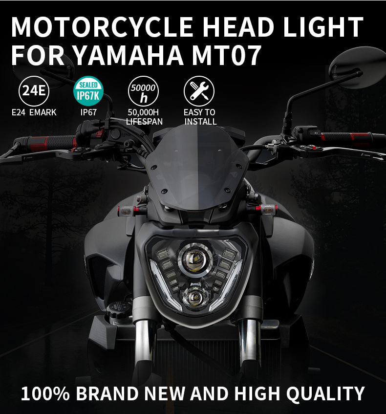 Yamaha MT 07 Led Headlight Certification
