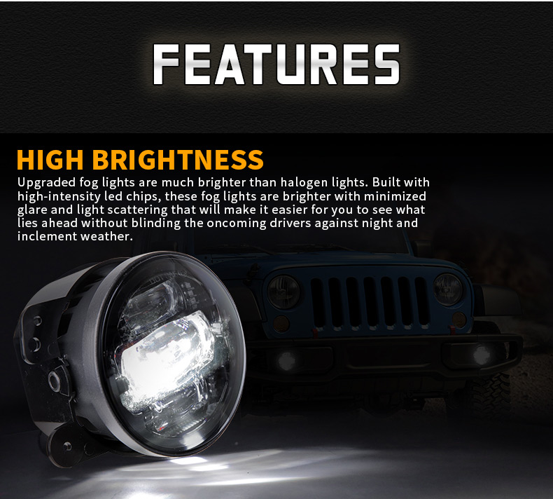 Caracteristicas de Jeep Luces antiniebla LED JK