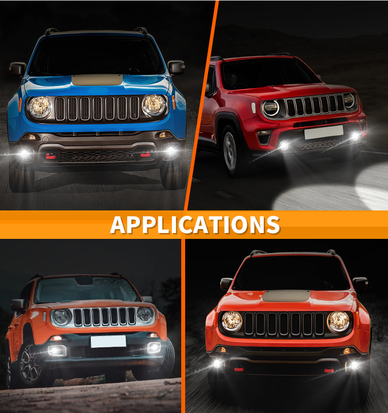 2015-2018 Jeep Solicitud de reemplazo de luces antiniebla Renegade