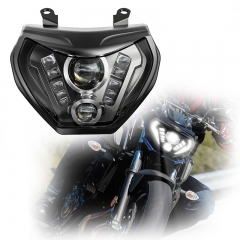 2014 2015 2016 Yamaha MT 09 Custom Headlight Aftermarket Yamaha MT09 Led Headlight MT 09 Luz delantera