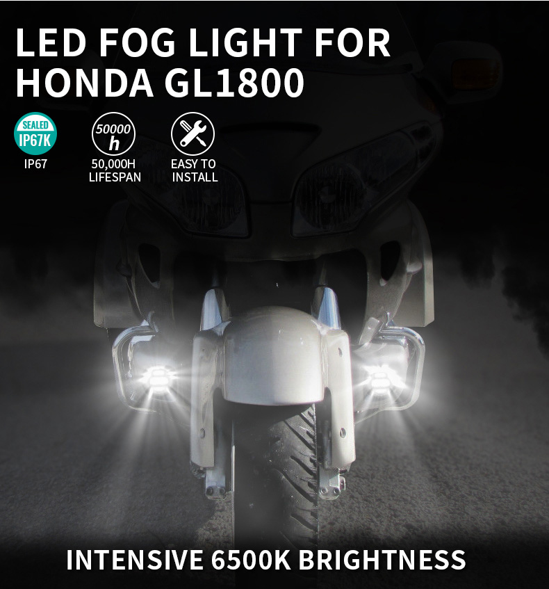 6500K Honda Goldwing GL1800 Led Fog Lights
