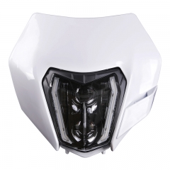 Emark 2017-2021 KTM EXC Atualização do farol LED Enduro XCW KTM 250 350 450 500 EXC Conversão do farol LED com máscara