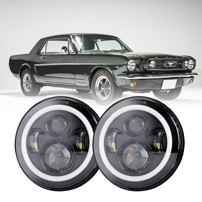 1st Gen 1965-1973 Ford Mustang Led Faróis Upgrade 2nd Gen 1974-1978 Ford Mustang Halo Faróis